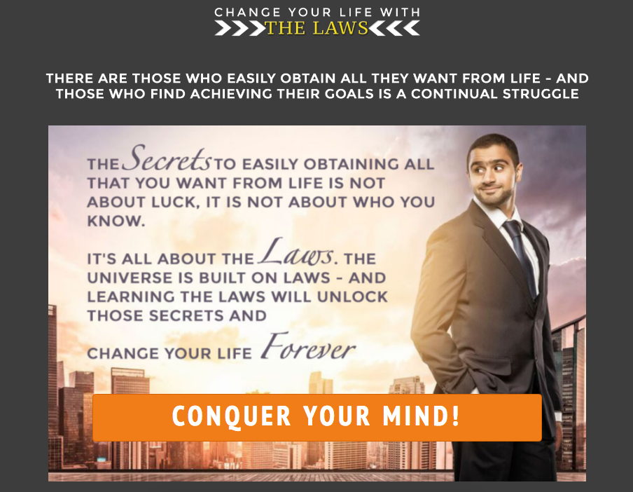 Change Your Life with the Laws (landing page)